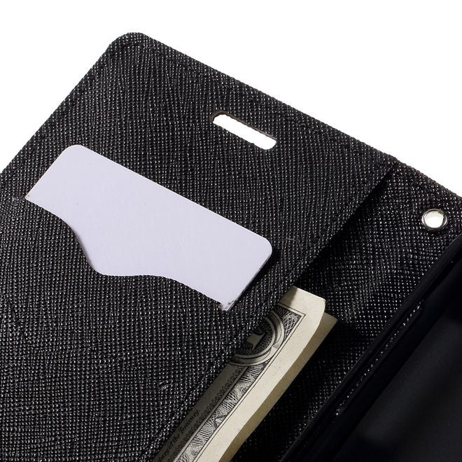 Goospery - Samsung Galaxy S7 Hülle - Handy Bookcover - Fancy Diary Series - braun/schwarz