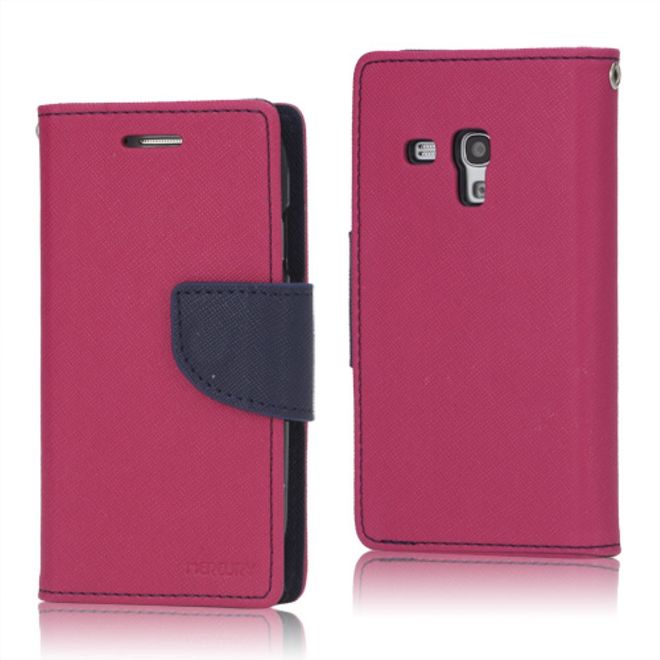 Goospery - Samsung Galaxy S3 Mini Hülle - Handy Bookcover - Fancy Diary Series - pink/navy