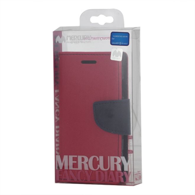 Goospery - Samsung Galaxy S3 Mini Hülle - Handy Bookcover - Fancy Diary Series - pink/navy