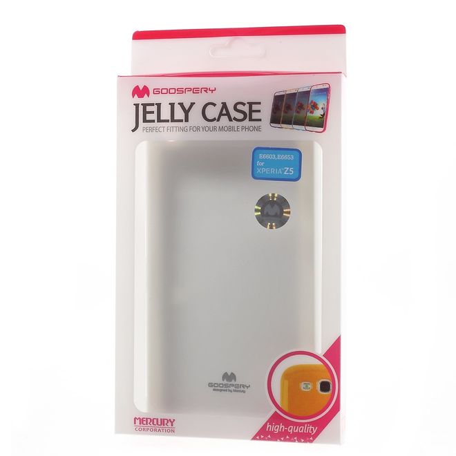 Goospery - Sony Xperia Z5/Z5 Dual Handy Hülle - TPU Soft Case - Pearl Jelly Series - weiss