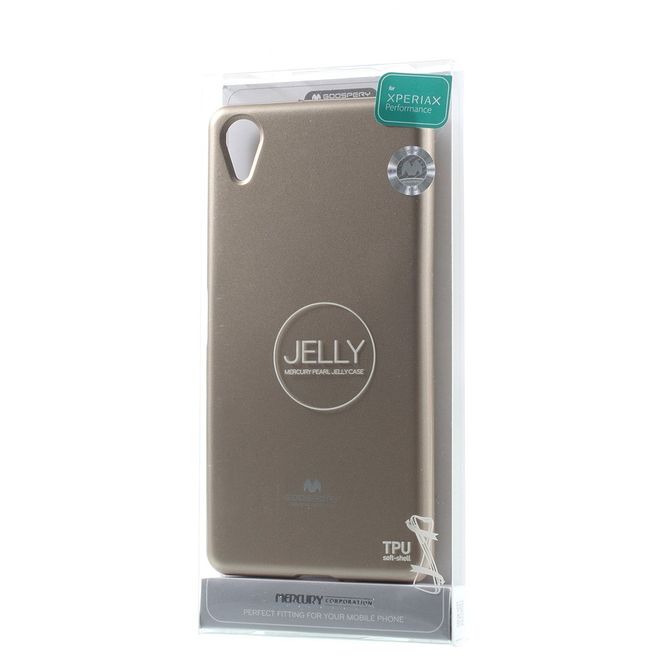 Goospery - Sony Xperia X Performance Handy Hülle - TPU Soft Case - Pearl Jelly Series - gold