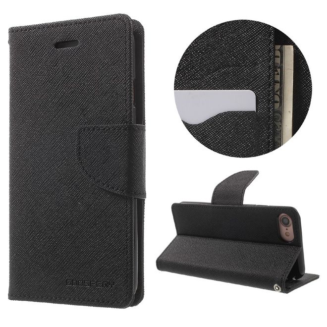 Goospery - Samsung Galaxy S8 Hülle - Handy Bookcover - Fancy Diary Series - schwarz