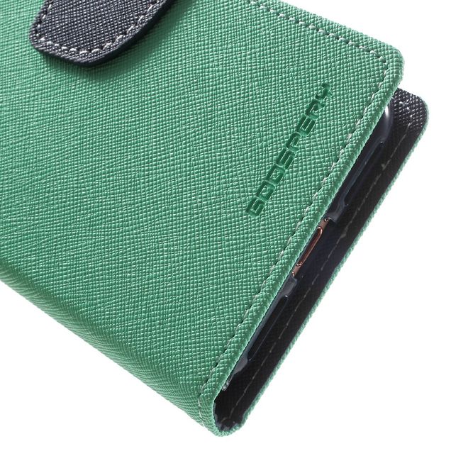 Goospery - Sony Xperia X Performance Hülle - Handy Bookcover - Fancy Diary Series - mint/navy