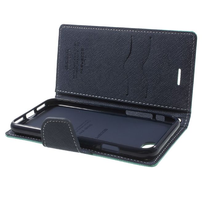 Goospery - Sony Xperia X Performance Hülle - Handy Bookcover - Fancy Diary Series - mint/navy