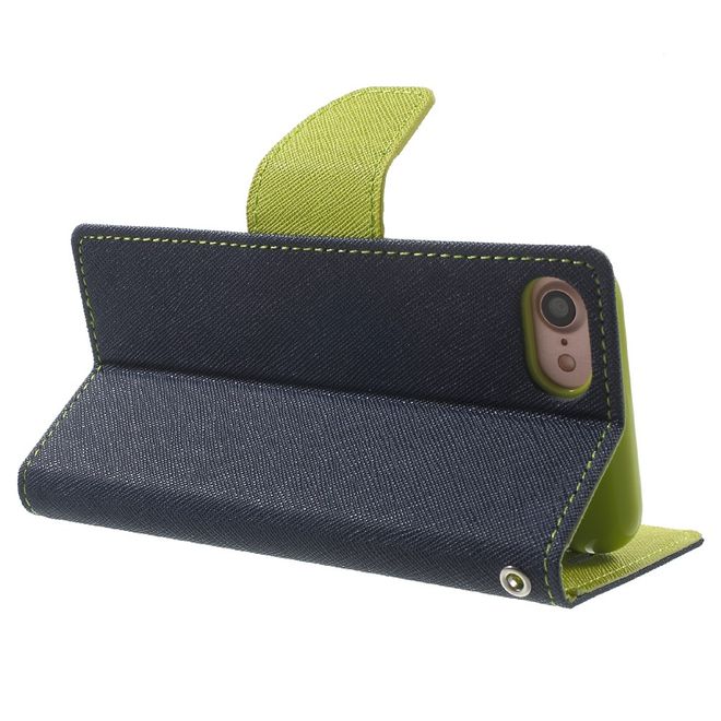 Goospery - Sony Xperia X Performance Hülle - Handy Bookcover - Fancy Diary Series - navy/lime
