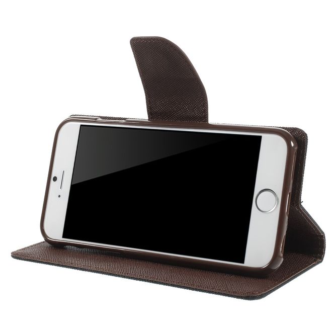 Goospery - Sony Xperia XA Hülle - Handy Bookcover - Fancy Diary Series - schwarz/braun