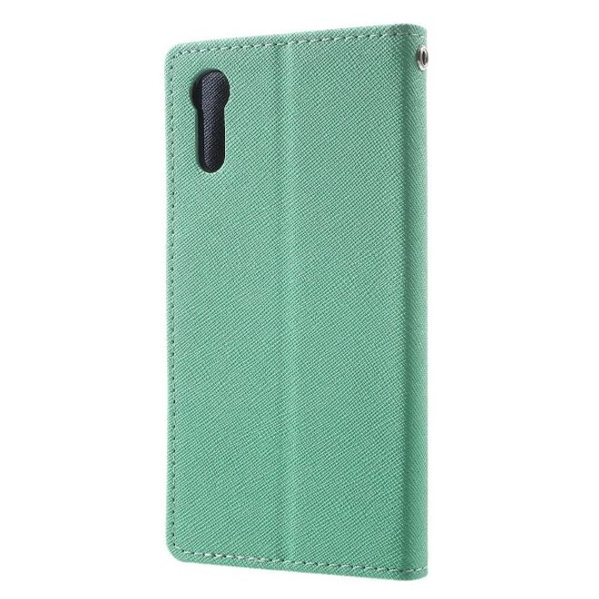 Goospery - Sony Xperia XZ/XZs Hülle - Handy Bookcover - Fancy Diary Series - mint/navy