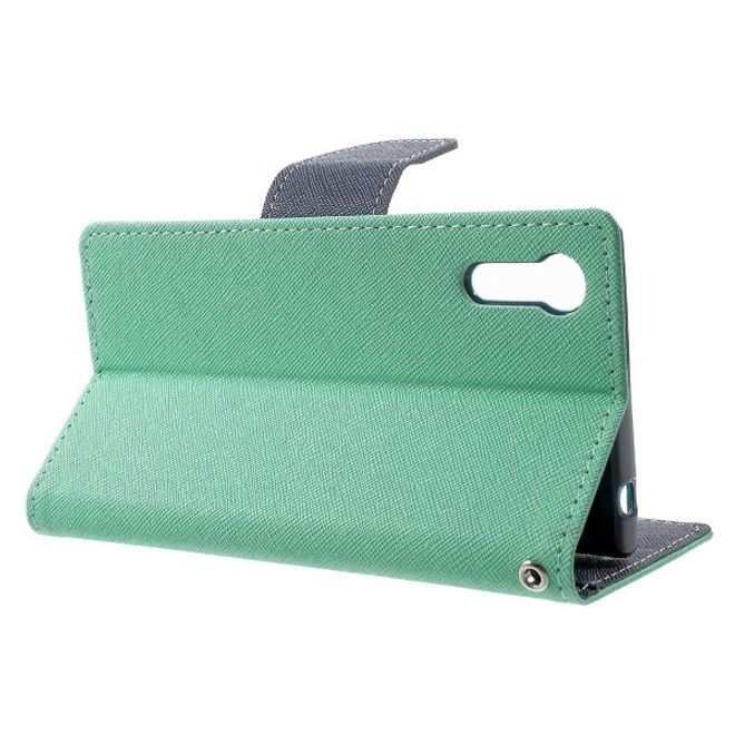 Goospery - Sony Xperia XZ/XZs Hülle - Handy Bookcover - Fancy Diary Series - mint/navy