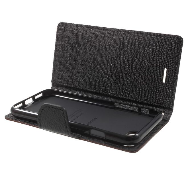 Goospery - Sony Xperia Z5/Z5 Dual Hülle - Handy Bookcover - Fancy Diary Series - braun/schwarz