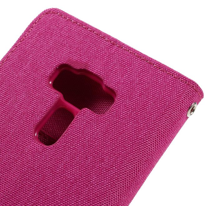 Goospery - Asus Zenfone 3 Hülle - Handy Bookcover - Canvas Diary Series - pink