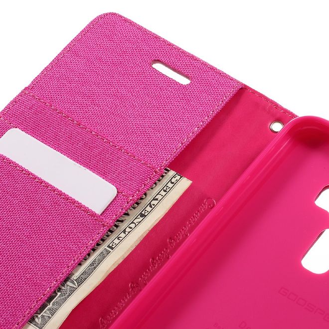 Goospery - Asus Zenfone 3 Hülle - Handy Bookcover - Canvas Diary Series - pink