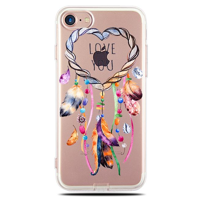 Samsung Galaxy S8 Plus Hülle - Biegsames Plastik Case - Watercolor Herz Dreamcatcher