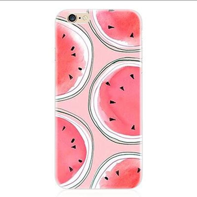 Samsung Galaxy S8 Plus Hülle - Biegsames Plastik Case - Watercolor Wassermelone