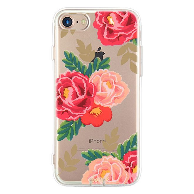 Samsung Galaxy S8 Plus Hülle - Biegsames Plastik Case - Pink Floral Flowers