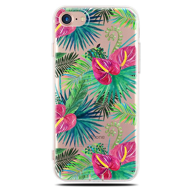 Samsung Galaxy S8 Hülle - Biegsames Plastik Case - Tropische Pflanzenwelt Blumen