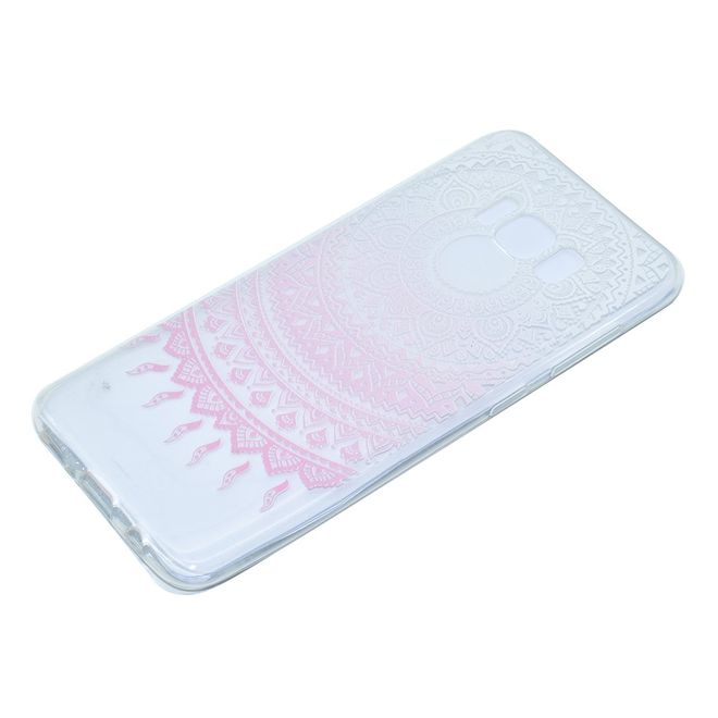 Samsung Galaxy S8 Plus Handy Case - Hülle aus flexiblem Plastik - pinke Mandala Blume