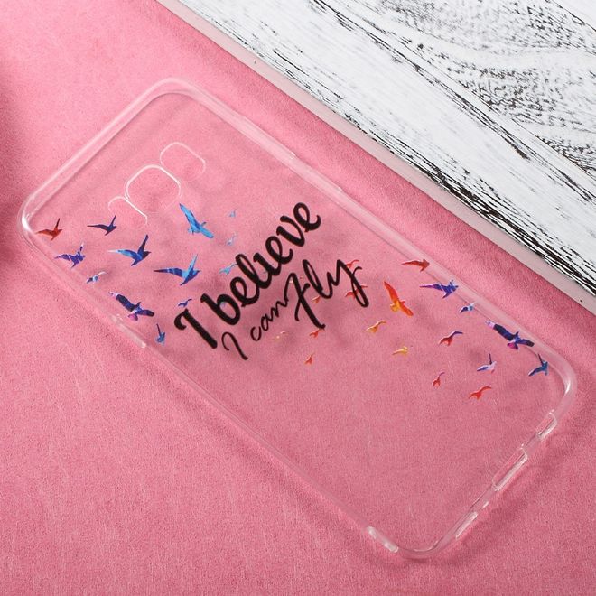 Samsung Galaxy S8 Plus Case - TPU Softcase - Vögel und Schriftzug