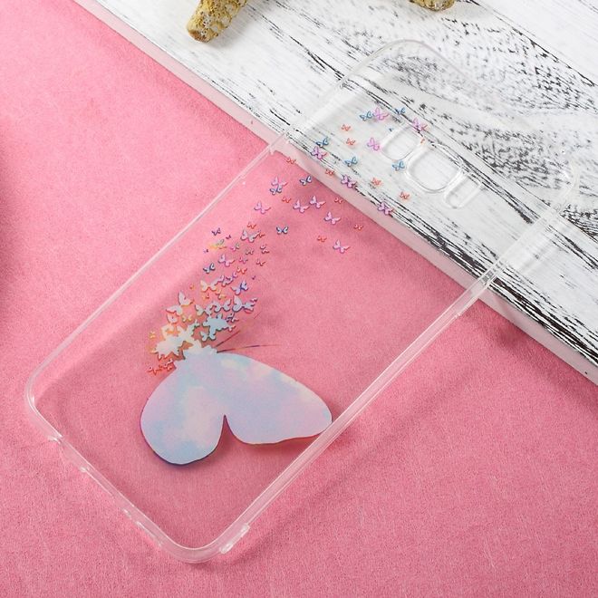 Samsung Galaxy S8 Plus Case - TPU Softcase - grosser und viele kleine Schmetterlinge