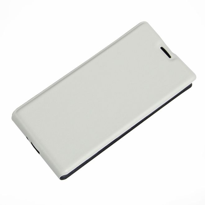 Sony Xperia XZ/XZs Handyhülle - Crazy Horse Leder Flip Case - vertikal - weiss