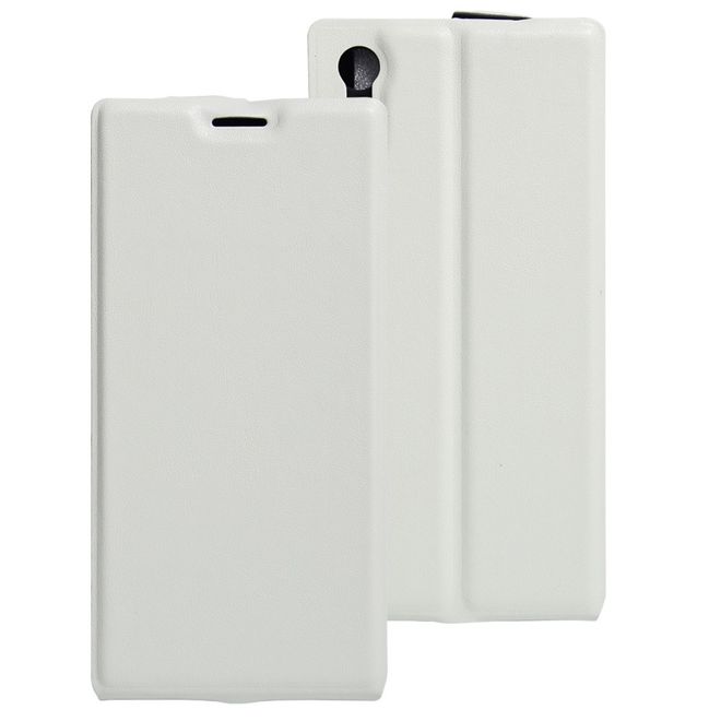 Sony Xperia XZ/XZs Handyhülle - Crazy Horse Leder Flip Case - vertikal - weiss