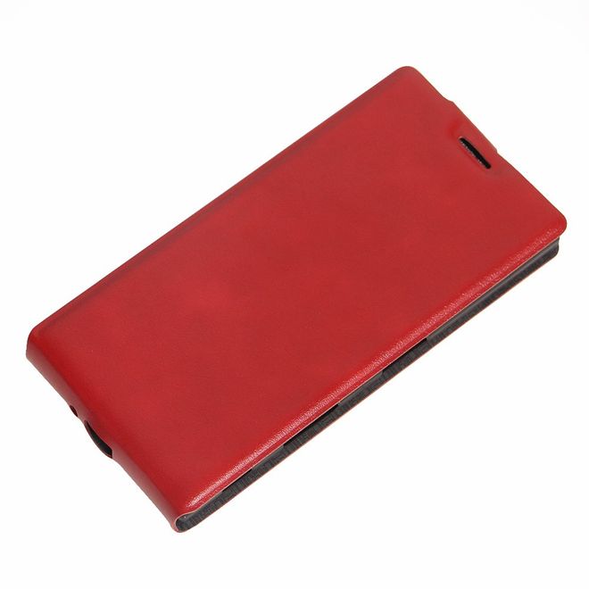 Sony Xperia XZ/XZs Handyhülle - Crazy Horse Leder Flip Case - vertikal - rot