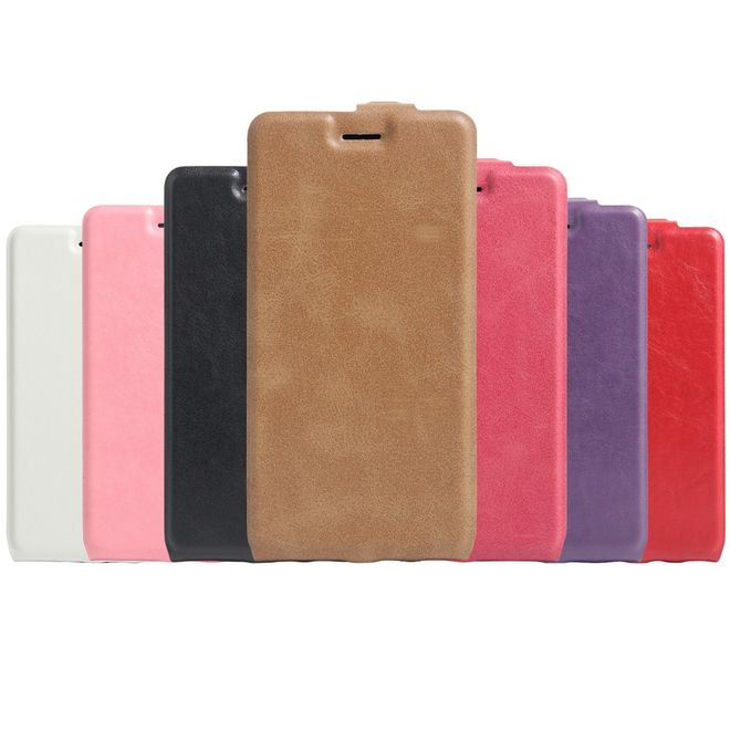 Sony Xperia XZ/XZs Handyhülle - Crazy Horse Leder Flip Case - vertikal - rot