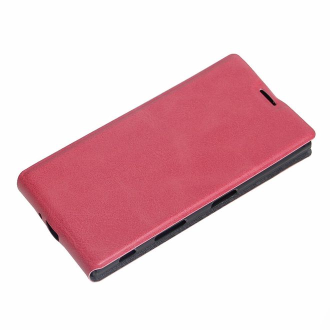 Sony Xperia XZ/XZs Handyhülle - Crazy Horse Leder Flip Case - vertikal - rosa