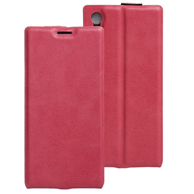 Sony Xperia XZ/XZs Handyhülle - Crazy Horse Leder Flip Case - vertikal - rosa