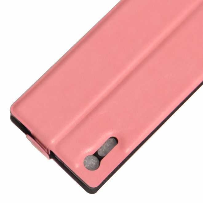 Sony Xperia XZ/XZs Handyhülle - Crazy Horse Leder Flip Case - vertikal - pink