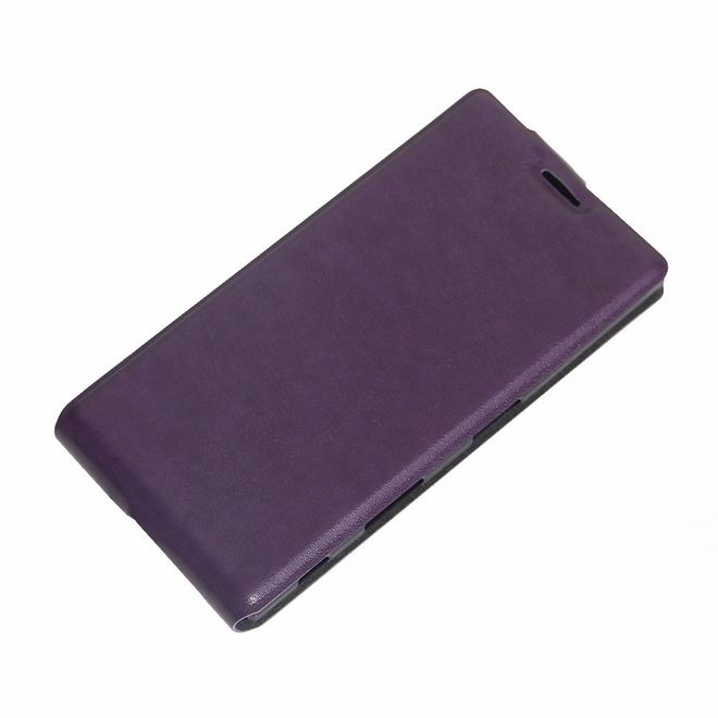 Sony Xperia XZ/XZs Handyhülle - Crazy Horse Leder Flip Case - vertikal - purpur