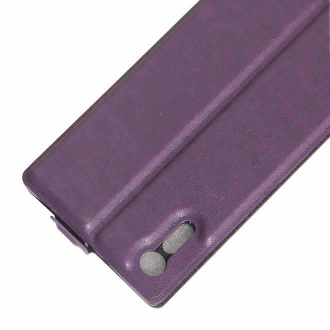 Sony Xperia XZ/XZs Handyhülle - Crazy Horse Leder Flip Case - vertikal - purpur