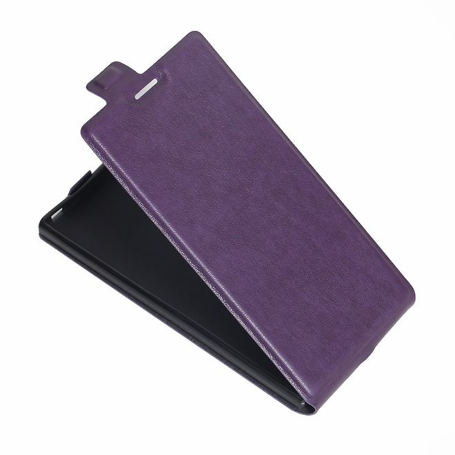 Sony Xperia XZ/XZs Handyhülle - Crazy Horse Leder Flip Case - vertikal - purpur