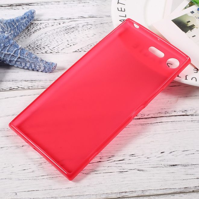 Sony Xperia XZ Premium Handycover - Hülle aus elastischem TPU Plastik - matt - rot