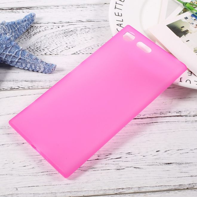 Sony Xperia XZ Premium Handycover - Hülle aus elastischem TPU Plastik - matt - rosa