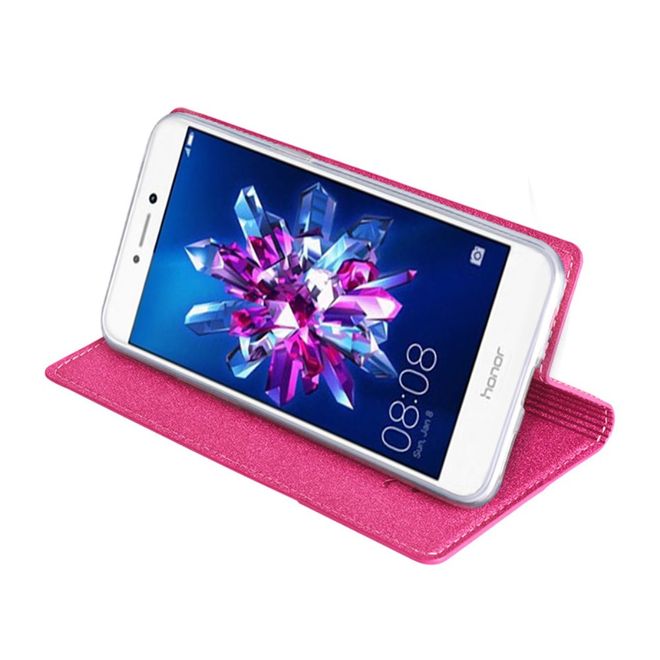 TSCASE - Huawei P8 Lite (2017) Handycase - Hülle aus Leder - Trajectory Series - rosa