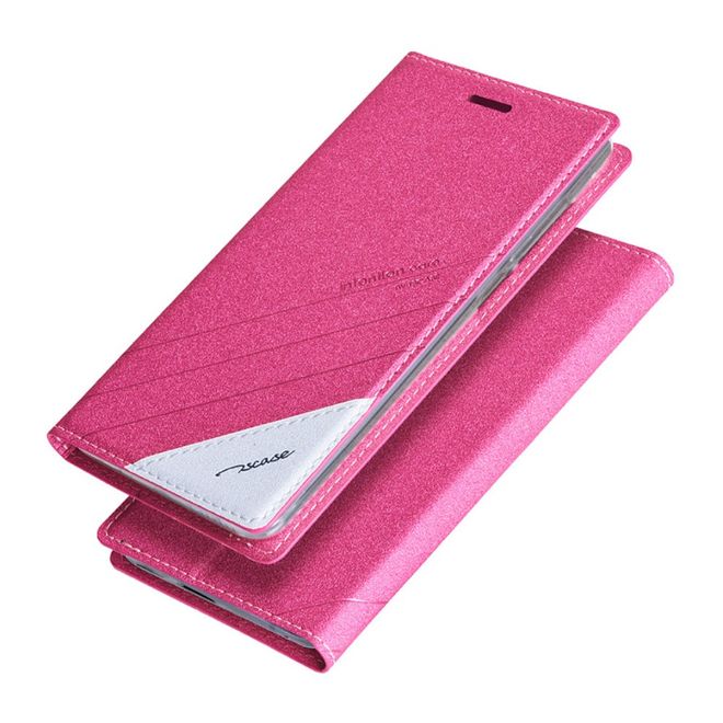 TSCASE - Huawei P8 Lite (2017) Handycase - Hülle aus Leder - Trajectory Series - rosa