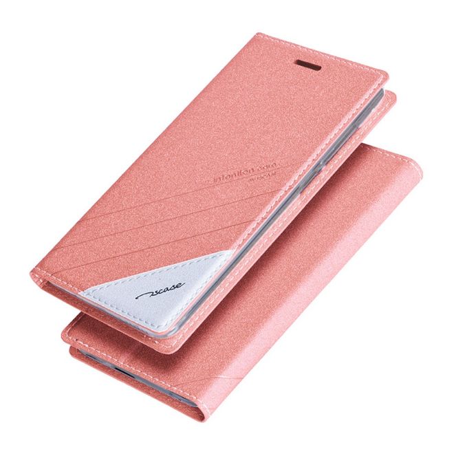 TSCASE - Huawei P8 Lite (2017) Handycase - Hülle aus Leder - Trajectory Series - pink
