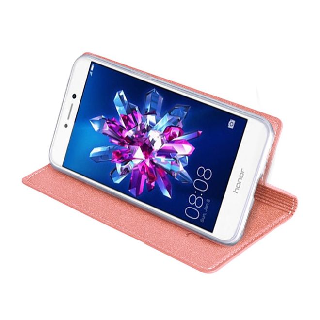 TSCASE - Huawei P8 Lite (2017) Handycase - Hülle aus Leder - Trajectory Series - pink