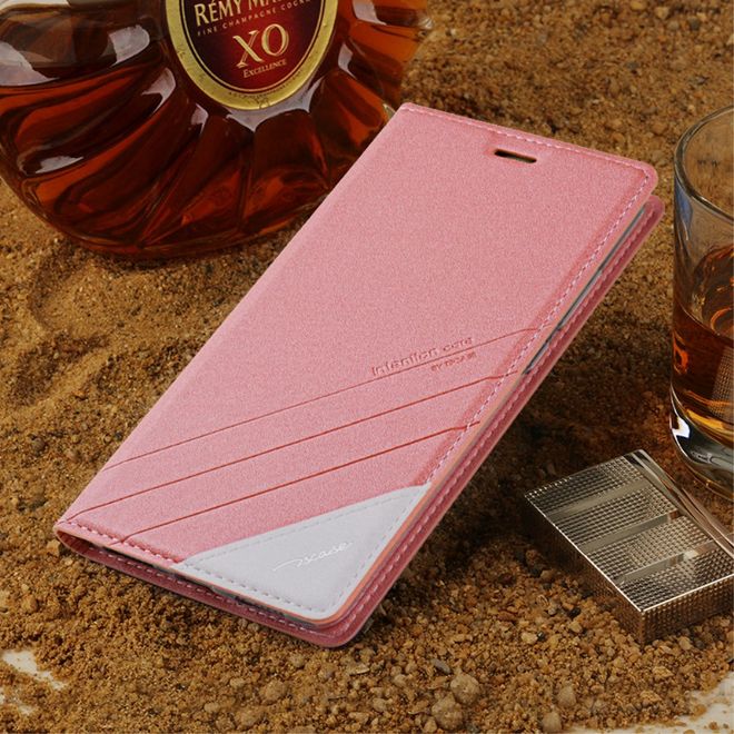 TSCASE - Huawei P8 Lite (2017) Handycase - Hülle aus Leder - Trajectory Series - pink