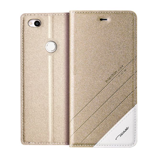 TSCASE - Huawei P8 Lite (2017) Handycase - Hülle aus Leder - Trajectory Series - gold