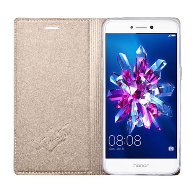 TSCASE - Huawei P8 Lite (2017) Handycase - Hülle aus Leder - Trajectory Series - gold