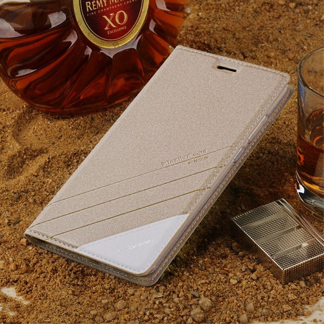 TSCASE - Huawei P8 Lite (2017) Handycase - Hülle aus Leder - Trajectory Series - gold