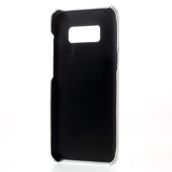 Samsung Galaxy S8 Plus Handy Case - Hülle aus Plastik - lederartige Oberfläche - Carbonlook - weiss