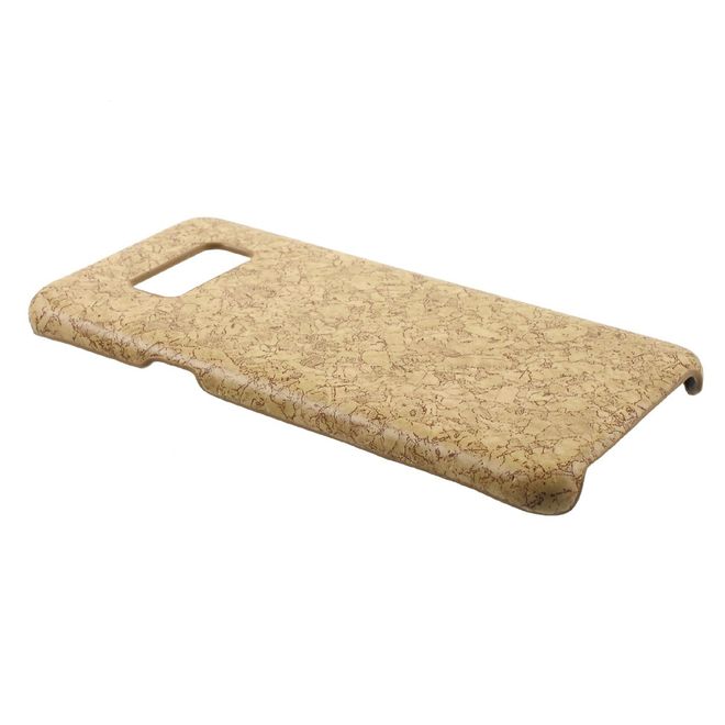 Samsung Galaxy S8 Plus Handy Case - Hülle aus Plastik - lederartige Oberfläche - Korkmuster - braun