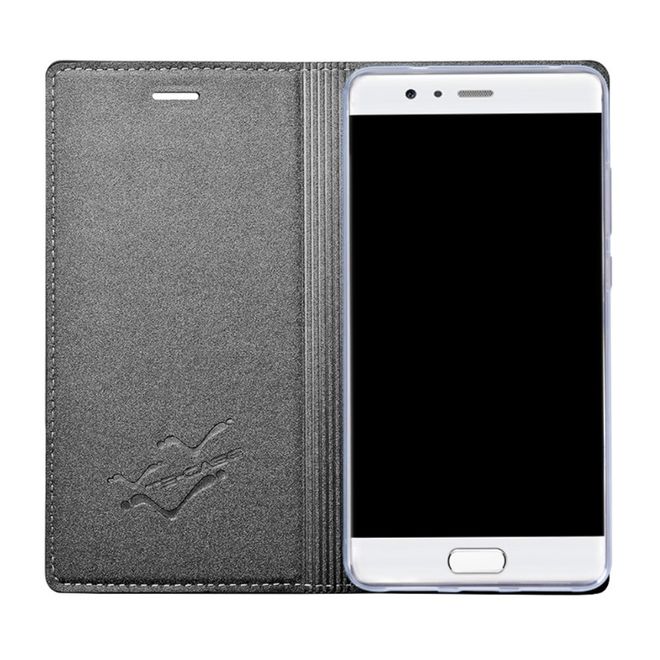 TSCASE - Huawei P10 Handy Hülle - Case aus Leder - Trajectory Series - grau