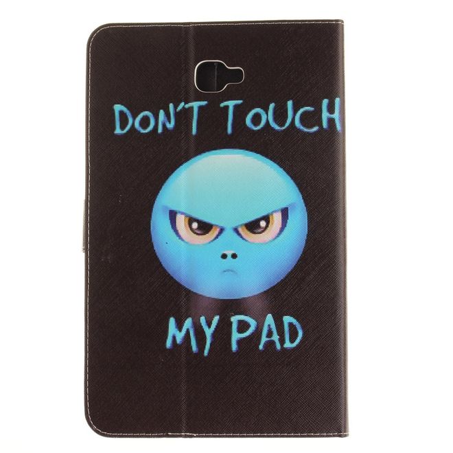 Samsung Galaxy Tab A 10.1 (2016) Tablet Hülle - Case aus Leder - fieses Smiley mit Spruch
