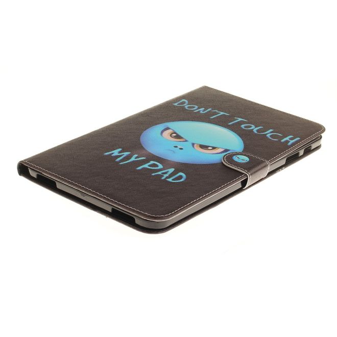 Samsung Galaxy Tab A 10.1 (2016) Tablet Hülle - Case aus Leder - fieses Smiley mit Spruch