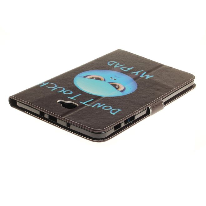 Samsung Galaxy Tab A 10.1 (2016) Tablet Hülle - Case aus Leder - fieses Smiley mit Spruch