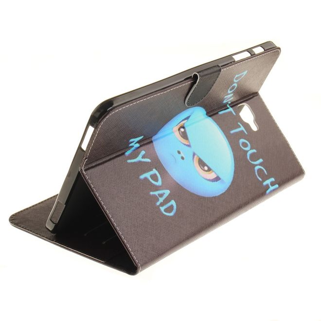 Samsung Galaxy Tab A 10.1 (2016) Tablet Hülle - Case aus Leder - fieses Smiley mit Spruch