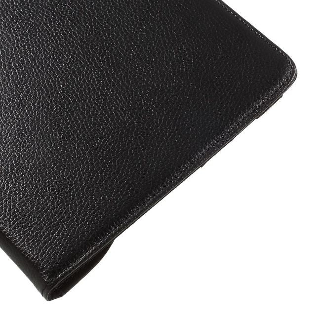Samsung Galaxy Tab S3 9.7 Hülle - Cover aus Leder - rotierbar und mit Litchitextur - schwarz
